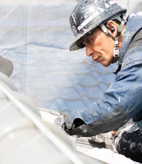 滋賀県草津市での雨漏り修理、雨樋修理、漆喰補修、屋根工事は喜蔵へ